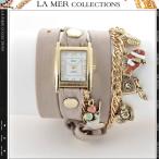 LA MER COLLECTIONS ラメールコレクション 腕時計 レディース チェーン ラップウォッチ 三重巻き チャーム チェーン アクセサリーウォッチ
