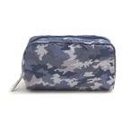 レスポートサック LeSportsac ポーチ 化粧ポーチ マルチポーチ 6511 F285 RECTANGULAR COSMETIC レクタンギュラー コスメティック CAMO BLUES ネイビー系マルチ