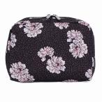 レスポートサック LeSportsac ポーチ 化粧ポーチ マルチポーチ 7121 F083 EXTRA LARGE RECTANGULAR COSMETIC PEONY PARTY 花柄ダークブラウン系マルチ