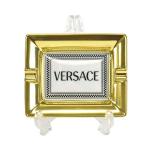 ヴェルサーチェ VERSACE 灰皿 アッシュトレイ MEDUSA RHAPSODY メドゥーサ ラプソディ 14269 403670 27231 ASHTRAY ホワイト+ゴールド+ブラック系