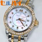 本物 新品同 カールFブヘラ 18金コンビブレス 純正フルダイヤ K18ローズゴ−ルド パトラビ オートデイト 宝飾自動巻腕時計 CARL F BUCHERER