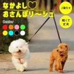 犬 2頭引き 延長リード【全8色】普段のリードに装着！ 54cm＋54cm ダブルリード デュアルリード タイプ