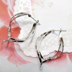 Yahoo! Yahoo!ショッピング(ヤフー ショッピング)K10WG（ホワイトゴールド） 地金 スナップピアス ピアス ひねり 変形 メタル 両耳用 女性 10金 通販 アクセサリー 大きめ