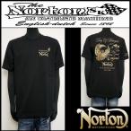 Norton ノートン 服 Tシャツ 和柄イーグル刺繍ヘンリーネックT ブラック Ｌサイズ 252N1017B