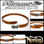 Norton ノートン 服 ベルト PU刺繍ホールレスベルト キャメル FREEサイズ 261N8100B