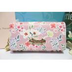 送料無料 サマンサタバサ 水彩画風 フラワーデザイン 花柄 プリント 牛革 キーケース キーホルダー4連 ピンク 新品 証明書付 ギフト包装無料 引越祝い 新生活