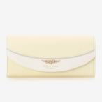 ショッピング楽天ファッション 送料無料 サマンサタバサ ロゴ入 フレンチネイル モチーフ 牛革 かぶせ 長財布 イエロー 新品 証明書付 ギフト包装無料 開運 金運up 春財布 プチチョイス