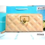 サマンサタバサ ぷっくり ハート チャーム 付 キルティング ラウンドジップ ファスナー 長財布 エナメル ピンク 未使用 証明書付 赤字処分特価