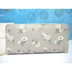 ショッピング楽天ファッション 送料無料 サマンサタバサ 牛革 水彩画風 フラワー プリント ラウンドジップ ファスナー 長財布 グレージュ 新品 証明書付 ギフト包装無料 開運 金運up 春財布