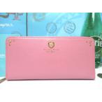 ショッピング楽天ファッション 送料無料 サマンサタバサ 限定 キラキラ ハート付 ロゴ入 シンプル 牛革 ラウンドジップ ファスナー 長財布 未使用 証明書付 ギフト包装無料 開運 金運up 春財布