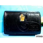 ショッピングサマンサタバサ 送料無料 サマンサタバサ 限定 ナイトメアー ビフォア クリスマス 牛革 型押 二つ折財布 折財布 黒 新品 証明書付 包装無料 ディズニー ナイトメア ジャック