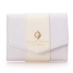 送料無料 サマンサタバサ 牛革 スノーフレーク パール レザー 三つ折り財布 折財布 コンパクト ミニ財布 ラベンダー 新品 証明書付 ギフト包装無料 開運 金運UP