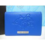 ショッピングサマンサタバサ 送料無料 キングズ バイ サマンサタバサ 限定 ドナルド 牛革 型押 名刺入れ カード入 カードケース 青 新品 証明書付 包装無料 サマンサキングズ ディズニー