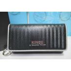 ショッピング楽天ファッション 送料無料 キングズ バイ サマンサタバサ ロゴ入 ライン ドット 型押 本牛革 キーケース キーホルダー4連 黒 新品 証明書付 ギフト包装無料 サマンサキングズ