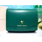 ショッピングサマンサタバサ 送料無料 サマンサタバサ ST ロゴ 牛革 二つ折り財布 折財布 ミニ財布 グリーン ルボンジュール 新品 証明書付 包装無料 開運 金運up ユニセックス