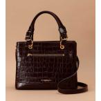 ショッピング楽天ファッション サマンサタバサ クロコ 型押 牛革 2WAY トートバッグ ショルダーバッグ ハンドバッグ 茶 未使用 証明書付 赤字処分特価 ギフト包装対応可 ルイーザ