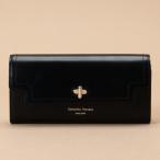 ショッピング楽天ファッション 送料無料 サマンサタバサ ロゴ入 牛革 ひねり金具 シンプル かぶせ 長財布 黒 ブラック 新品 証明書付 ギフト包装無料 開運 金運up 春財布 ユニセックス