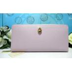 ショッピングサマンサタバサ 送料無料 サマンサタバサ ロゴ入 ゴールド ハート ロック 南京錠 本牛革 ラウンドジップ ファスナー 長財布 ピンクベージュ 未使用 タグ 箱付 包装無料 開運