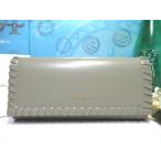 ショッピング楽天ファッション 送料無料 サマンサタバサ ロゴ入 牛革 かがりステッチ かぶせ 長財布 カーキ オルラーレ 新品 証明書付 ギフト包装無料 開運 金運up シンプル ユニセックス