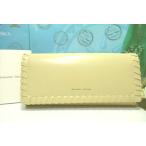 送料無料 サマンサタバサ ロゴ入 本牛革 かがりステッチ かぶせ 長財布 イエロー オルラーレ 新品 証明書付 包装無料 開運 金運up 春財布 秋財布 ユニセックス