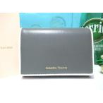 ショッピング楽天ファッション 送料無料 サマンサタバサ ロゴ入 シンプル バイカラー 牛革 名刺入れ カード入れ カードケース ミニ財布 グレー 新品 証明書付 ギフト包装無料 ビジネス