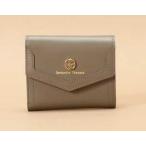 ショッピング楽天ファッション 送料無料 サマンサタバサ ST ロゴ モチーフ 牛革 三つ折り財布 折財布 ミニ財布 グレージュ 新品 証明書付 包装無料 開運 金運up ユニセックス