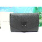 ショッピング楽天ファッション 送料無料 サマンサタバサ ロゴ入 型押 牛革 フリル カット三つ折り財布 折財布 ミニ財布 黒 新品 証明書付 ギフト包装無料 開運 金運up サマンサベガ