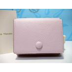 送料無料 サマンサタバサ バイカラー 牛革 シンプル 三つ折り財布 折財布 ミニ財布 ピンク ブラウン 新品 証明書付 ギフト包装無料 開運 金運UP ユニセックス