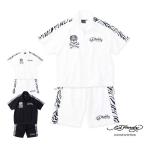 大きいサイズ ゼブラフェイクファーライン半袖ジャージセット ED HARDY エドハーディ メンズ 3L 4L 5L 6L 8L ビッグサイズ