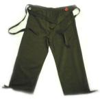ショッピング作務衣 厚地野袴作務衣ズボン（深緑）　日本製