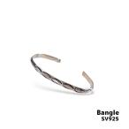  серебряный 925 треугольник серебряный браслет штамп Work B-1010 запястье 17.5cm