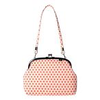 水玉柄がま口バッグ《白×赤》がまぐ...