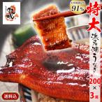 【値下げしました】【無添加タレの浜名湖うなぎ】蒲焼き 特大200g×3本ギフト【送料無料】 浜名湖産　国内産 静岡県産 昔ながら 本格　誕生日プレゼント 母の日