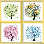 クロスステッチキット 刺繍 キット 初心者 図案 風景 春夏秋冬 四季 図案印刷 簡単 おしゃれ 壁アート 壁装飾 インテリア飾り ばら売り mc1028-ss