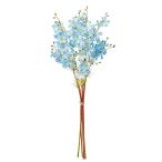 【造花 アーティフィシャルフラワー】ワックスフラワーバンチ（１束６本） ブル−  a-34512-009  【ascaアスカ】