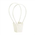 【花器　ベース　ナチュラル素材】　エンボスペーパーバッグダ鉢２．５号用　ホワイト  ka381026-00w  バスケット　かご【東京堂】