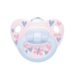 NUK(ヌーク) おしゃぶりハッピーデイズ(消毒ケース付)/0-6カ月/ハートもも