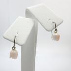 ピアス深海珊瑚約7〜9mmチューリップさんごサンゴコーラルフックピアスピン...