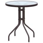  стекло стол Brown ширина 60cm сад стол круг стол одиночный товар зонт дыра имеется модный садовая мебель двор M5-MGKFGB00937BR