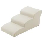  собака подножка 3 уровень PVC слоновая кость сделано в Японии ширина 40 высота 35 чихуахуа модель собака для домашнее животное лестница искусственная кожа сверху . внизу . стремянка M5-MGKST00040WH