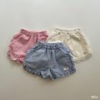 韓国子供服 予約 ELLY MOLLY Short-sleeved frill shorts