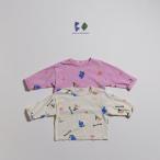 韓国子供服 boneoune flower single T