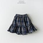 韓国子供服 予約 Lindo long check skirt