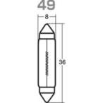  Stanley свет в салоне, лампа освещения для лампа A3121 10 шт. комплект 12V 3W T8×36 S7/8 STANLEY