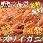 [数量限定]ボイル姿ズワイガニ 600g前後×5匹(合計3kg)《送料無料》かに