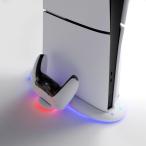 【新型 PS5 Slim 対応】PS5 Silm用 スタンド 縦置き RGB コントローラー 充電スタンド Blitzowl 新型PS5用冷却ファン