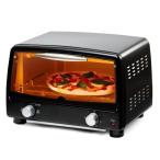 アイリスオーヤマ(IRIS OHYAMA) トースター 4枚焼 高火力 30分タイマー機能付 オーブントースター ブラック POT-412R-B