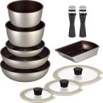 ショッピングフライパン Lycka(リュッカ) 鍋 フライパン 11点 Bセット サンド 着脱式ハンドル IH・ガス・オーブン調理可 食洗機対応 ダイ