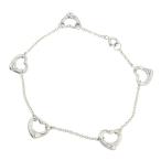 ティファニー オープンハートブレスレット/5P  Aランク.