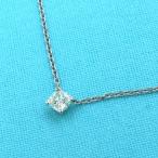 ティファニー ソリティアネックレス/スクエアカット/D0.20ct  Aランク.